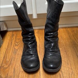 Fiorentini + Baker Distressed Ella Black Moto Boots